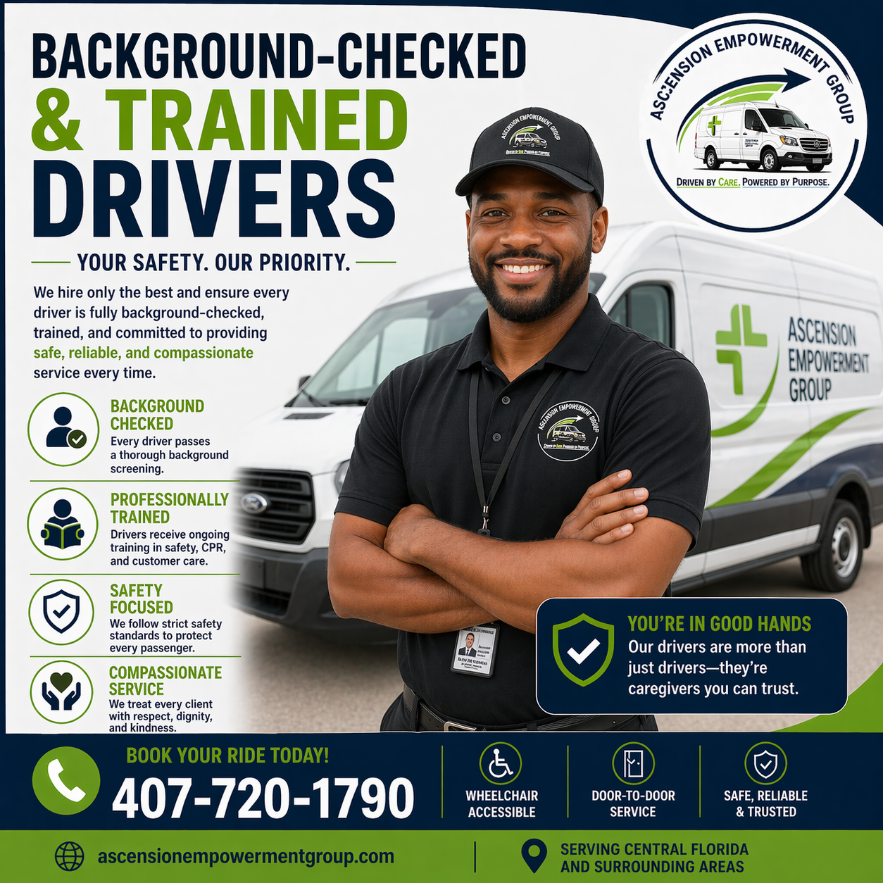 Background-Checked and Professionally Trained Drivers - Ascension Empowerment Group