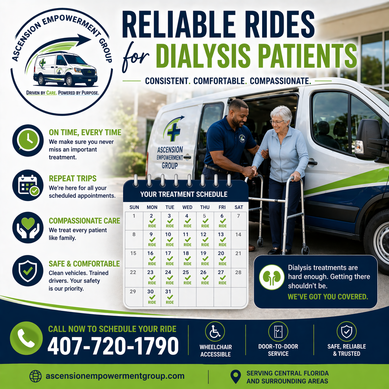 Professional medical transport vehicle